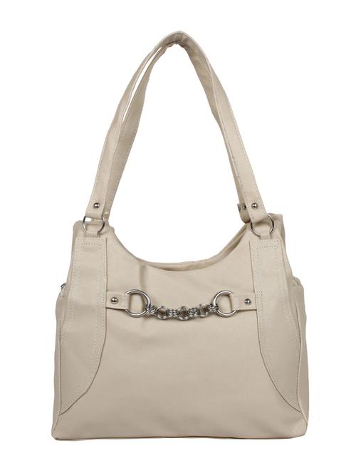 off white leatherette handbag - 10908973 - Very Small Image - 1