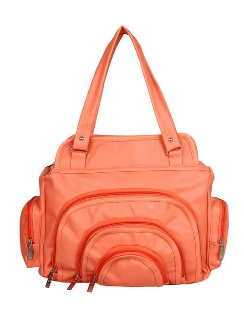 orange leatherette handbag - 10909013 - Very Small Image - 1