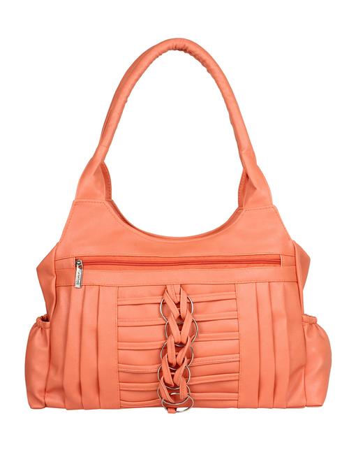 orange leatherette handbag - 10909014 - Very Small Image - 1