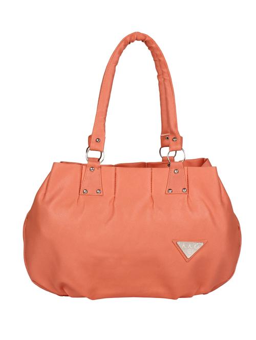 orange leatherette handbag - 10909021 - Very Small Image - 1
