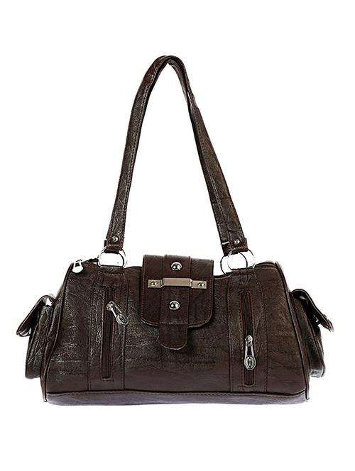 brown leatherette (pu) handbag - 10910138 - Very Small Image - 1