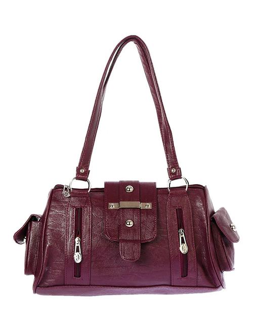 purple leatherette handbag - 10910150 - Very Small Image - 1