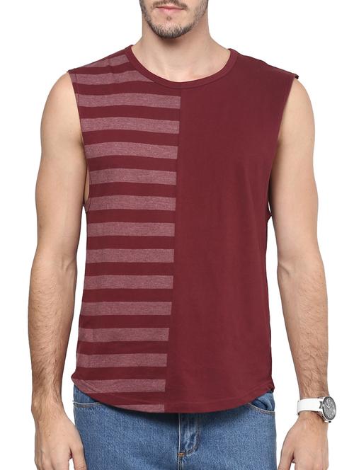 maroon cotton tshirt - 10910270 - Very Small Image - 1