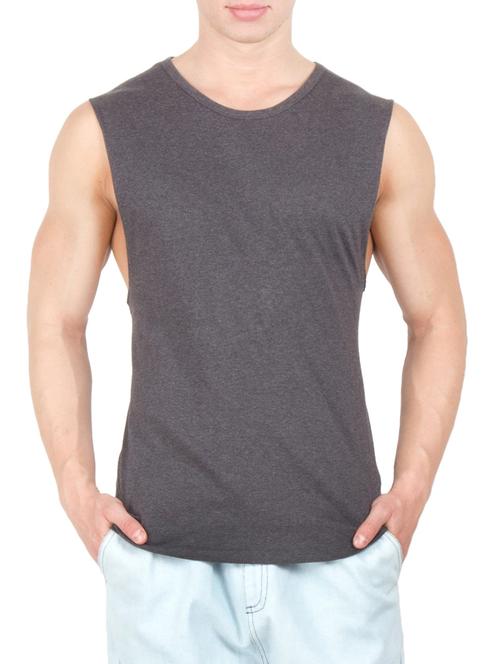grey cotton tshirt - 10910430 - Very Small Image - 1