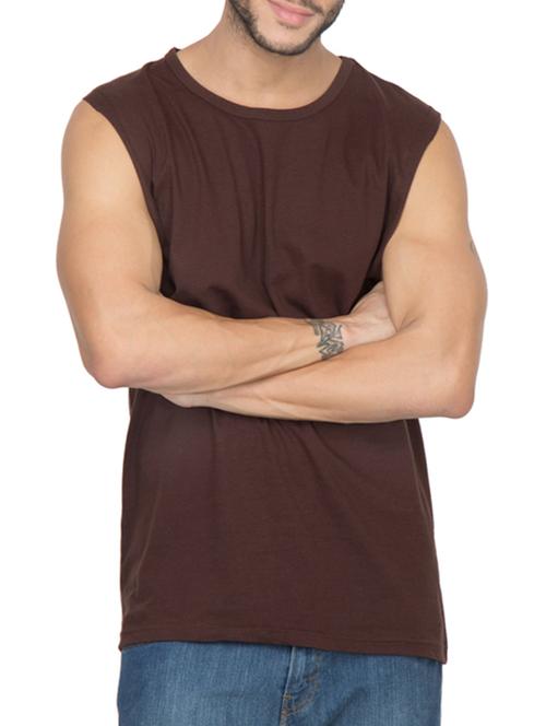 brown cotton tshirt - 10910436 - Very Small Image - 1
