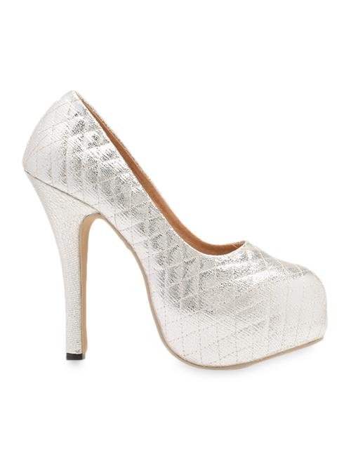silver textured stilettoes with platform heels - 1091098 - Very Small Image - 1