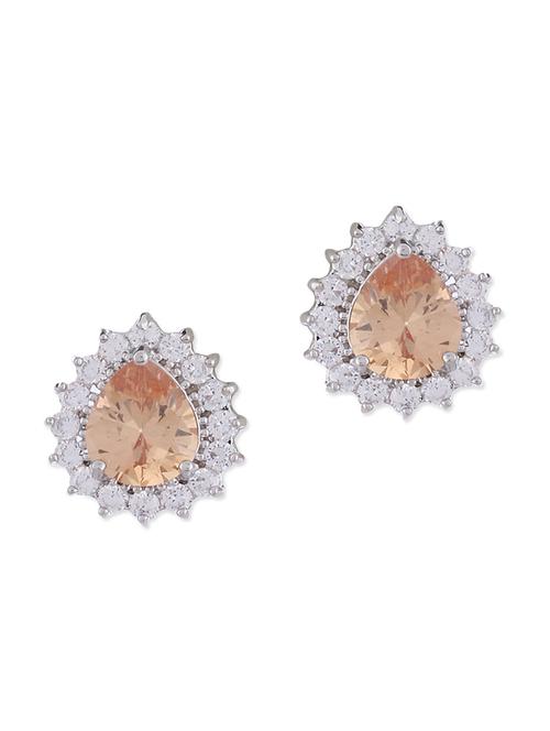 topaz Stone Crystal Stud earrings - 1091901 - Very Small Image - 1