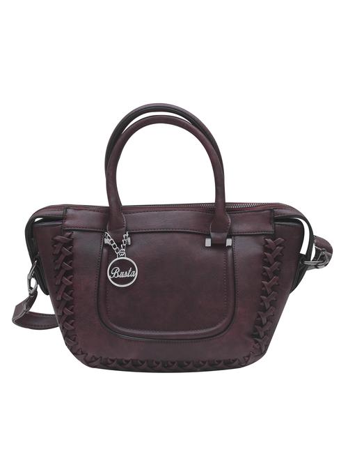 purple leatherette braided handbag with sling - 10924607 - Very Small Image - 1