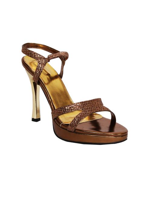 copper leatherette sandal - 10925354 - Very Small Image - 1
