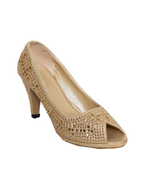 gold leatherette sandal - 10925461 - Very Small Image - 1