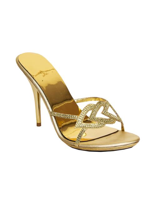 gold leatherette sandal - 10925470 - Very Small Image - 1