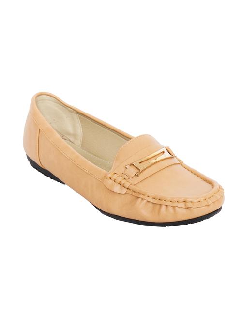 beige leatherette slip on loafers - 10925485 - Very Small Image - 1