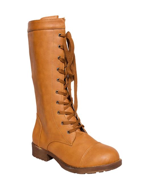 tan leatherette boot - 10925537 - Very Small Image - 1