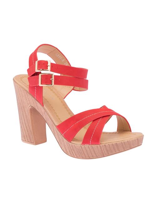 red leatherette sandal - 10925632 - Very Small Image - 1