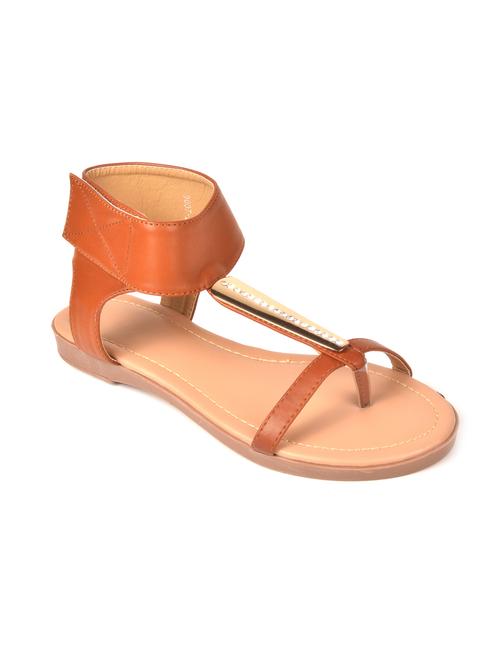 orange leatherette flats - 10925803 - Very Small Image - 1