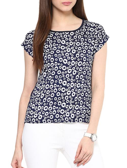 blue polyester regular top - 10930978 - Very Small Image - 1