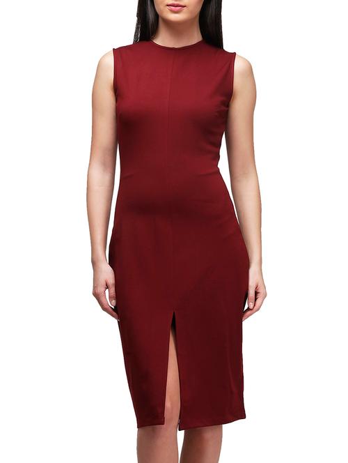 maroon polyester dress - 10937968 - Very Small Image - 1