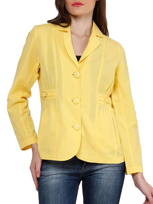 yellow linen formal blazer - 10938166 - Very Small Image - 1