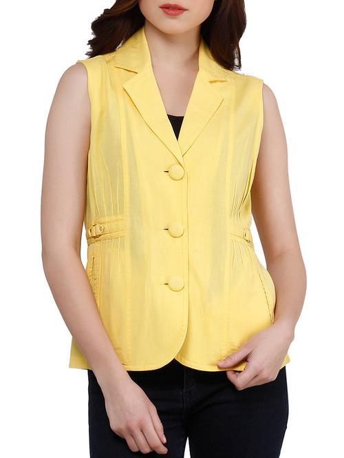 yellow linen summer jacket - 10938171 - Very Small Image - 1