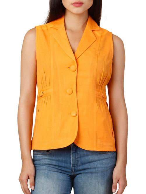orange linen summer jacket - 10938172 - Very Small Image - 1