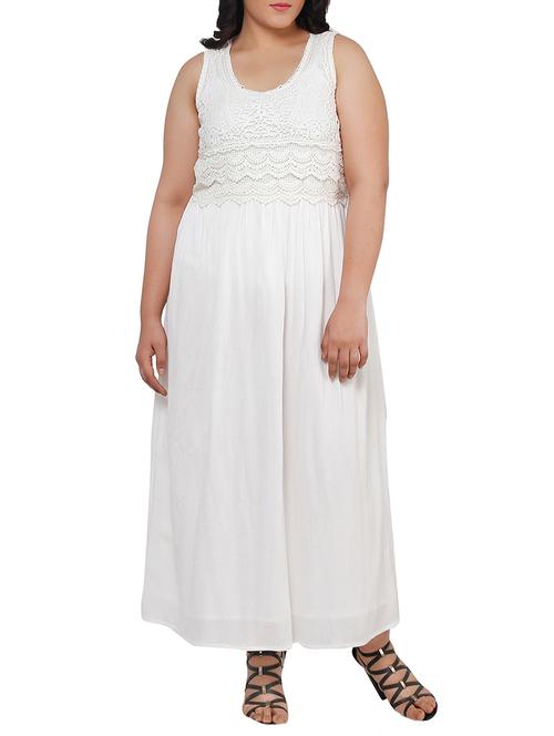 off white viscose dress - 10938174 - Very Small Image - 1