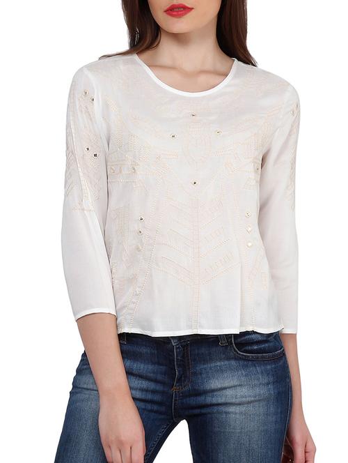 mirror work embroidered top - 10938222 - Very Small Image - 1