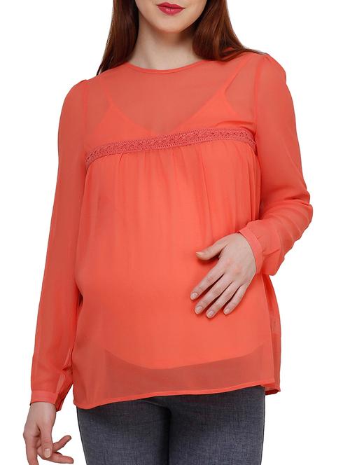 orange polyester top - 10938226 - Very Small Image - 1