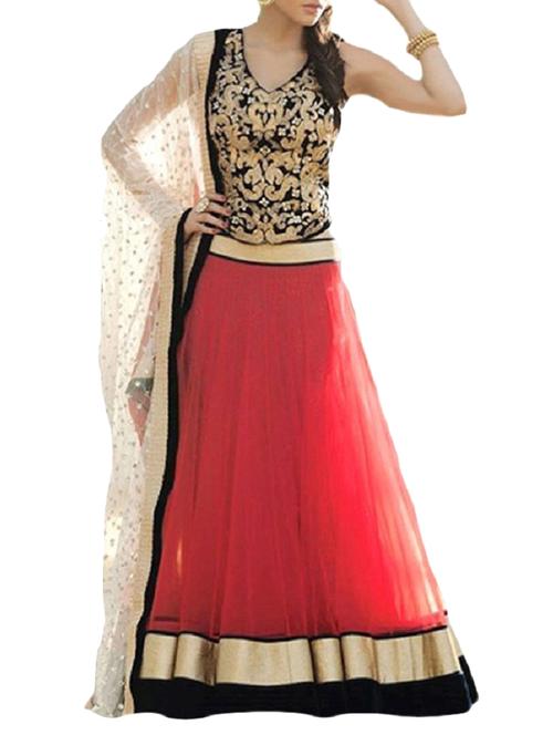 red cotton lehenga - 10941517 - Very Small Image - 1