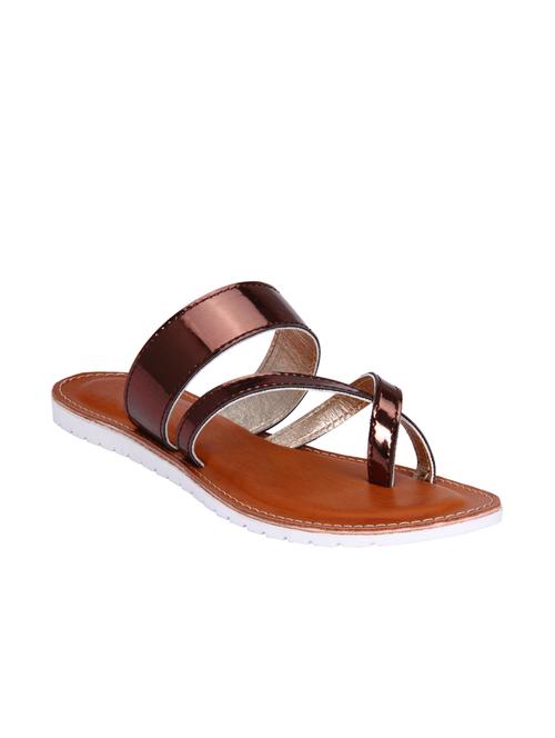 copper leatherette sandal - 10942366 - Very Small Image - 1