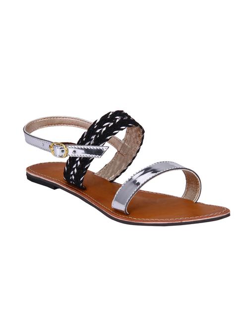 silver leatherette sandal - 10942370 - Very Small Image - 1