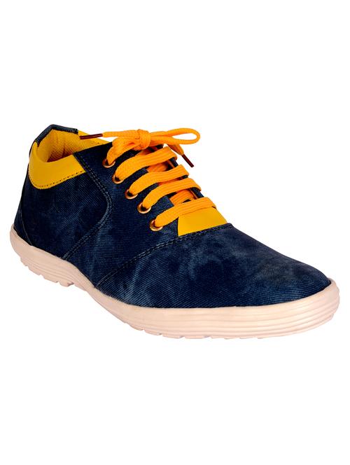 blue , orange canvas sport shoes - 10943246 - Very Small Image - 1