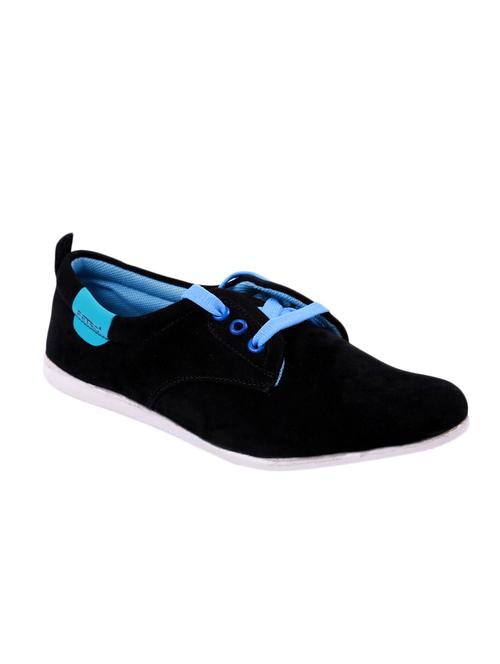 black faux leather casual shoes - 10944822 - Very Small Image - 1