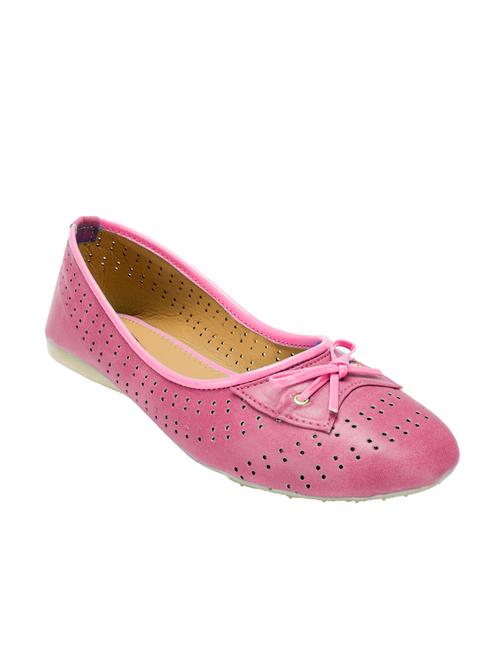 pink faux leather ballerina - 10944827 - Very Small Image - 1
