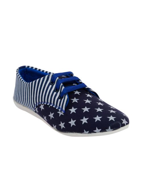 blue faux leather casual shoes - 10944843 - Very Small Image - 1