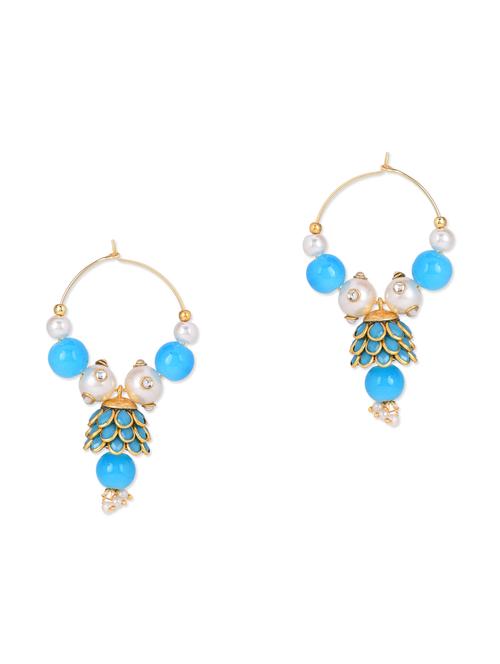 blue metal alloy earring - 10945085 - Very Small Image - 1