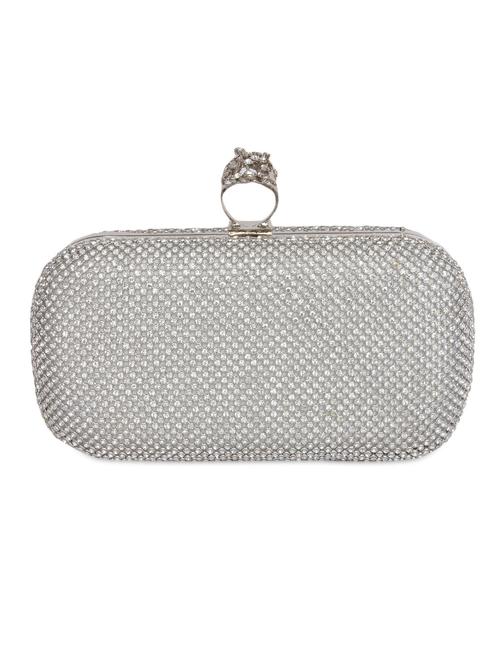 Crystal ring embellished box clutch - 1094636 - Very Small Image - 1