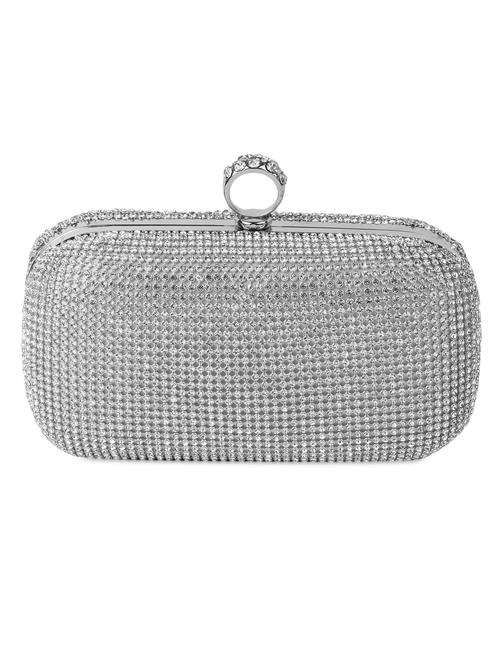 crystal ring embellished box clutch - 1094638 - Very Small Image - 1