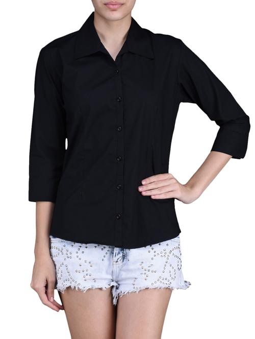 plain solid black shirt - 1095819 - Very Small Image - 1