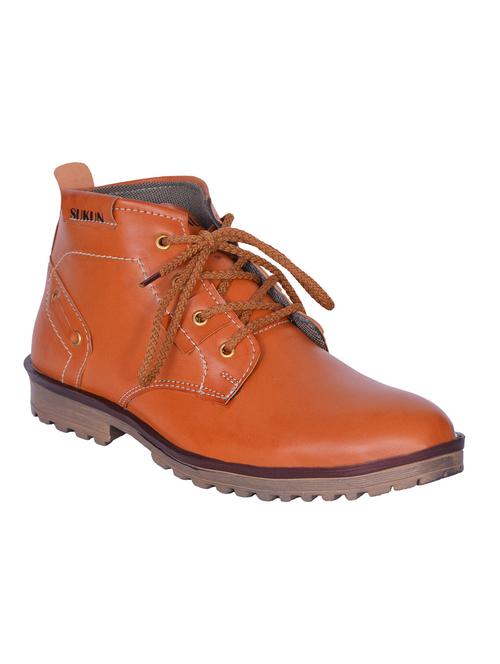 tan leather low ankle boot - 10959863 - Very Small Image - 1