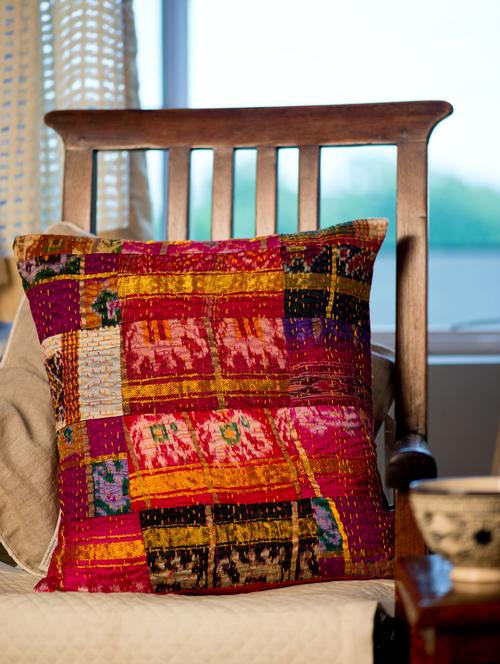 silk ikat cushion cover - 1096 - Very Small Image - 1