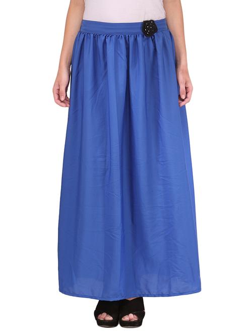 blue crepe skirts - 10962240 - Very Small Image - 1