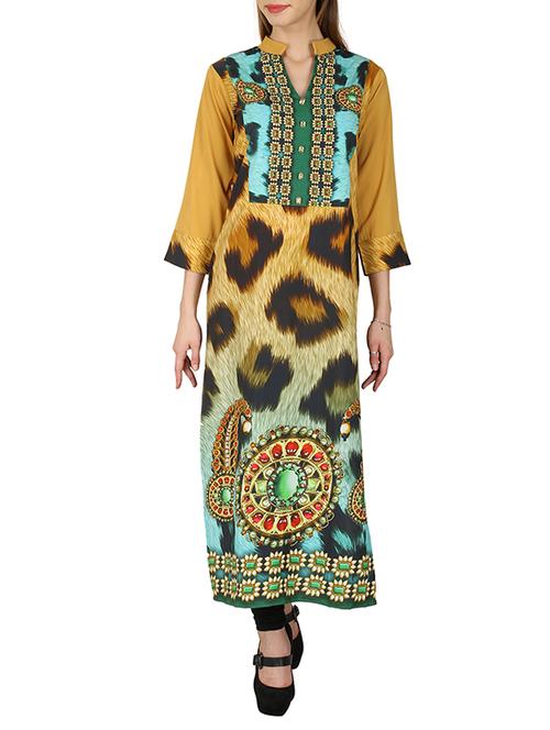 multi colored crepe kurti - 10962288 - Very Small Image - 1