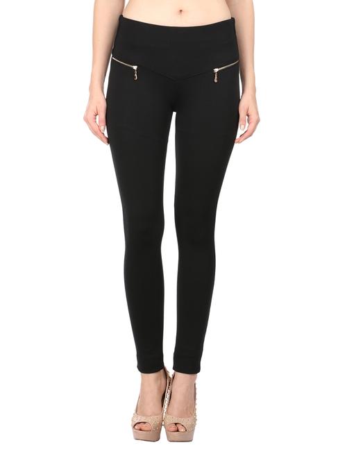 black poly cotton jeggings - 10962304 - Very Small Image - 1