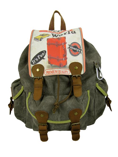 grey cotton polyester blend backpack - 10963740 - Very Small Image - 1