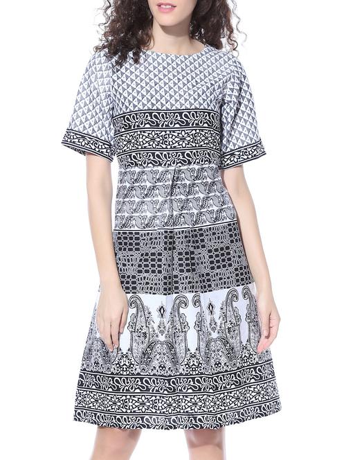 Monochrome printed cotton tunic - 10967668 - Very Small Image - 1