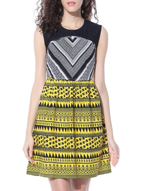 Multicoloured printed cotton dress - 10967675 - Very Small Image - 1