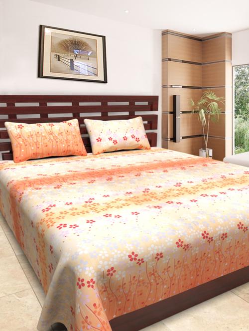 flower with stems double bedsheet set with 2 pillow covers - 1096781 - Very Small Image - 1