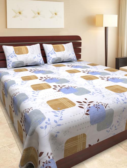 leaf with geometric double bedsheet set - 1096817 - Very Small Image - 1