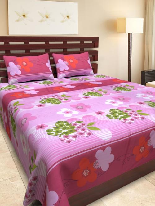 floral motifs double bedsheet set - 1096838 - Very Small Image - 1