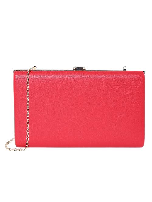 red leatherette clutch - 10980556 - Very Small Image - 1